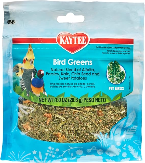 Kaytee Bird Greens Bird Treats for Pet Birds, 1 oz