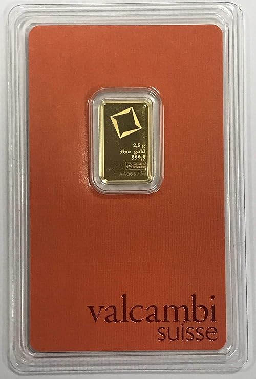 2.5 g Gold Bar 999.9 Blister Pack