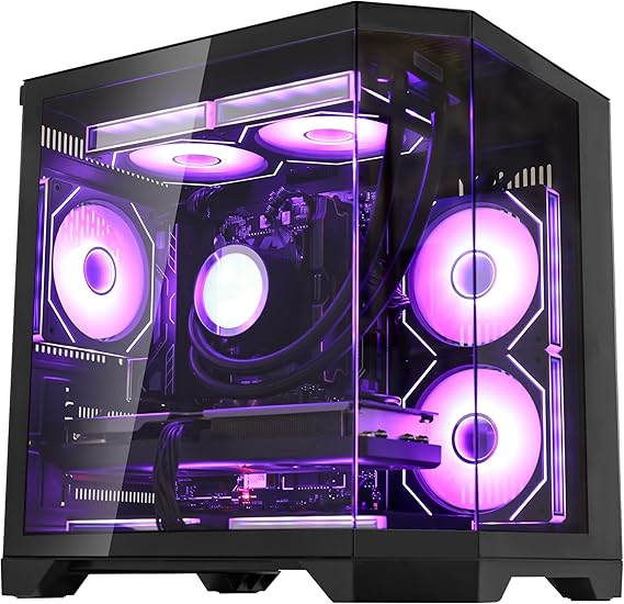 Ocean of Stars Gaming PC Desktop - Radeon RX 9070 16G - AMD Ryzen 7 9700X 8-Core 3.8 GHz-16GB DDR5 RAM- 1TB PCIe SSD-240mm AIO & ARGB Software - Windows 11 Prebuilt Computer - Black