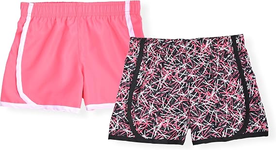 Cheetah Girls 2 Pack Active Running Athletic Gym Shorts Set Workout Activewear Lightweight for Teen Girls Kids Sports