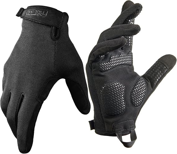 FREETOO Full-Finger Workout Gloves for Men, Padded Gym Gloves with Grip | Touchscreen Breathable Lightweight Palm Protection, Gym Weight Lifting Exercise Pull Up Training Calisthenics Sports Fitness