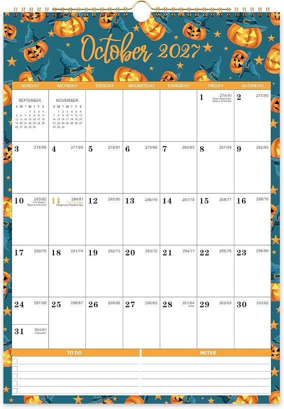 2027 Calendar - 2027 Wall Calendar, Large Wall Calendar 2027