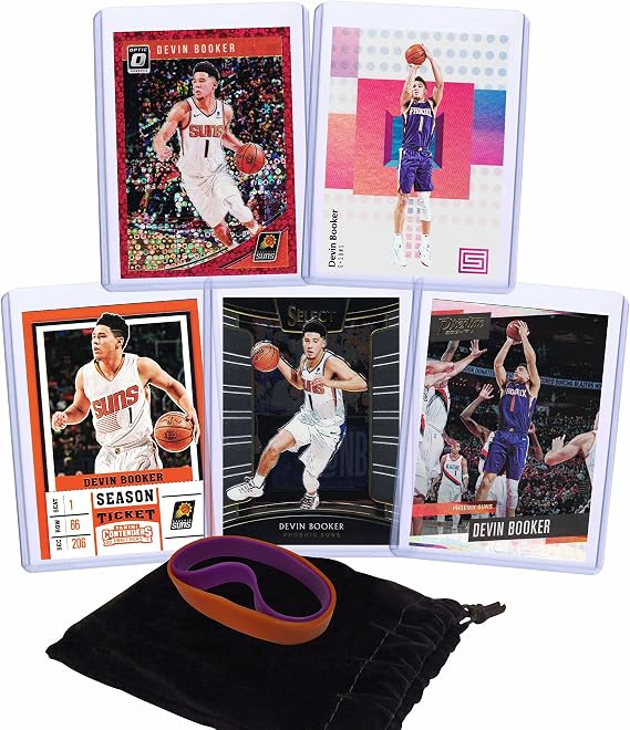 Devin Booker Basketball Cards Assorted (5) Bundle - Phoenix Suns Trading Cards