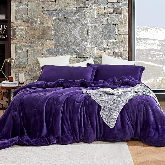 Me Sooo Comfy - Coma Inducer Oversized Queen Comforter Set - Purple Reign | Experience Coma Worthy Sleep with Cozy Plush Extra Large Bedding