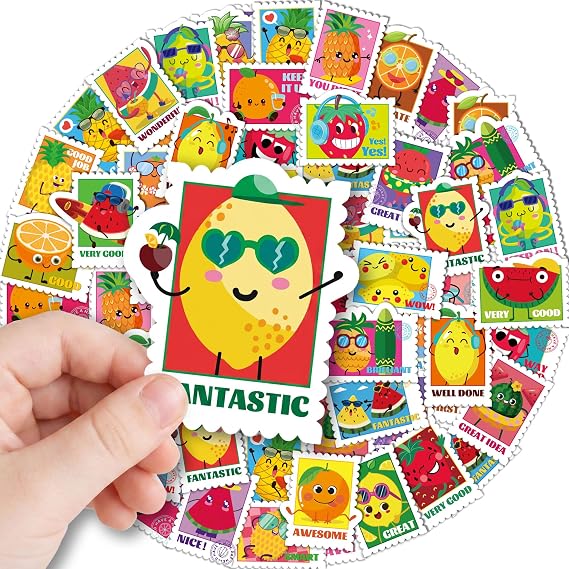 HORIECHALY Scratch and Sniff Stickers for Kids, Large Scented Stamp Sticker