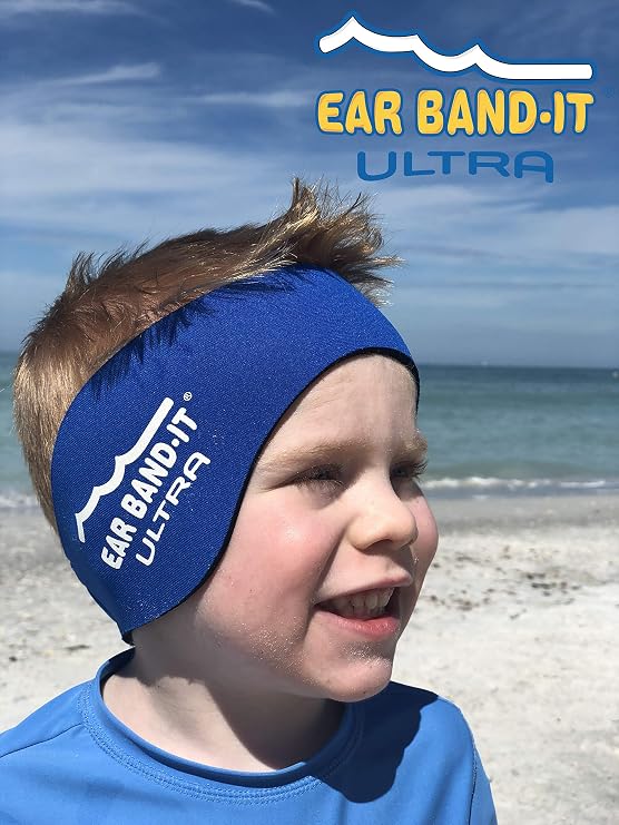 EAR BAND-IT Ultra Swimming Headband - Best Swimmer's Headband - Keep Water Out, Hold Earplugs in - Doctor Recommended - Secure Ear Plugs - Invented by ENT Physician