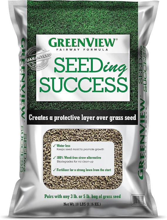 GreenView Fairway Formula Seeding Success Biodegradable Mulch plus Starter Fertilizer - 18 lb. Bag - Covers 380 sq. ft.