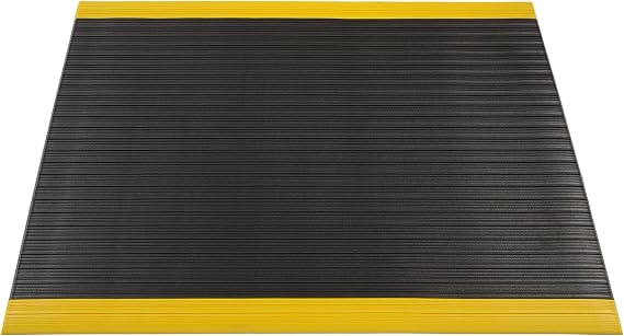 Americo Manufacturing 7142034 3/8" EverSafe Safety Anti-Fatigue Indoor Matting with Ribbed Surface, 3' x 4'