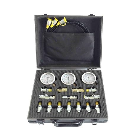 XZT 60MC Hydraulic Pressure Test Coupling Kit,Pressure Gauge kit,Excavator Repair tolls,Excavator Construction Machinery Repair kit