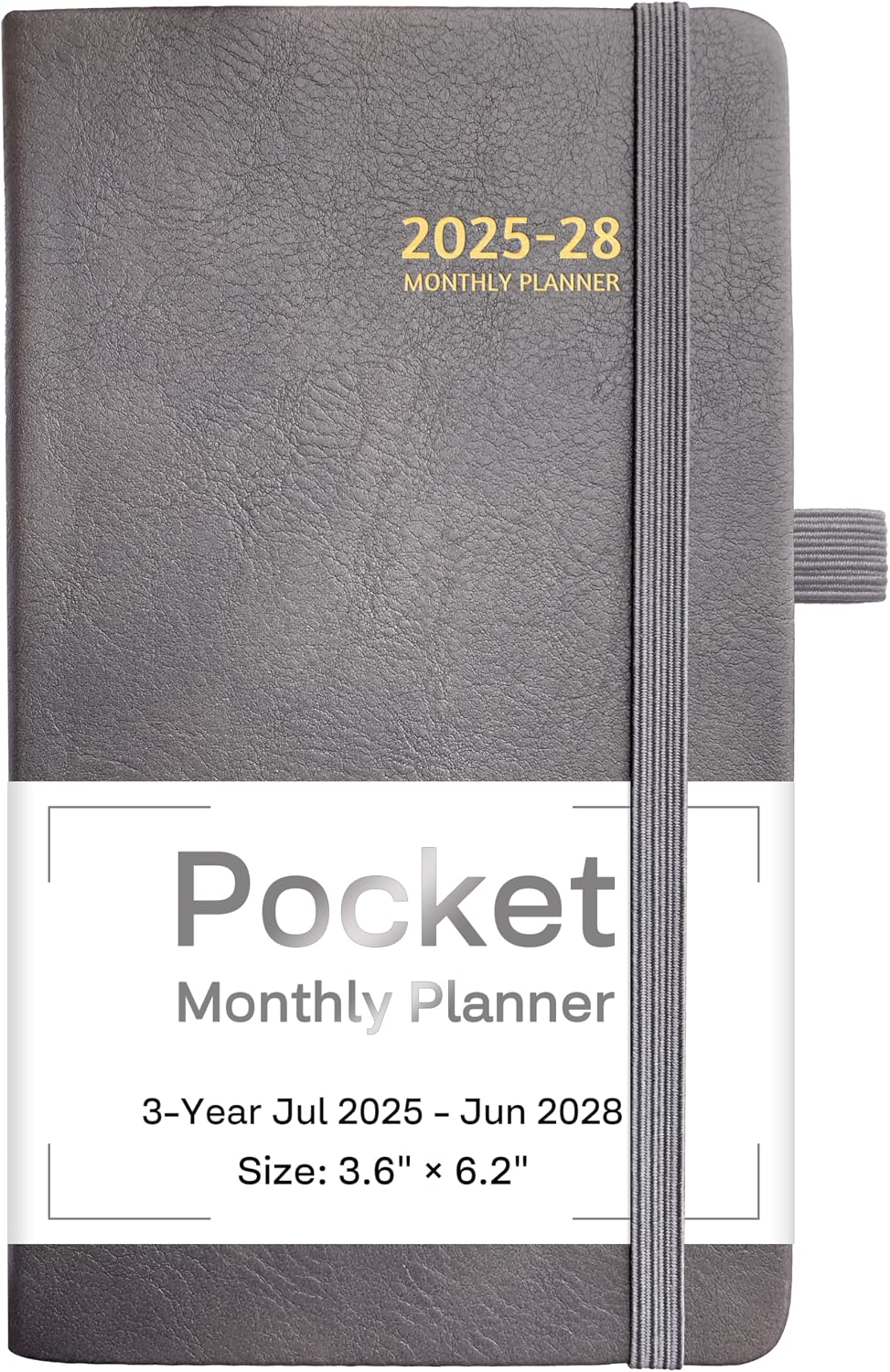 2025-2028 Pocket Monthly Planner, 3 Year Calendar 2025-2028, 6.2’’ x 3.6’’, Small Calendar 2025, 36 Months from Jul 2025 - Jun 2028, Hardcover, Back Pocket, Thick Paper, Lightweight to carry