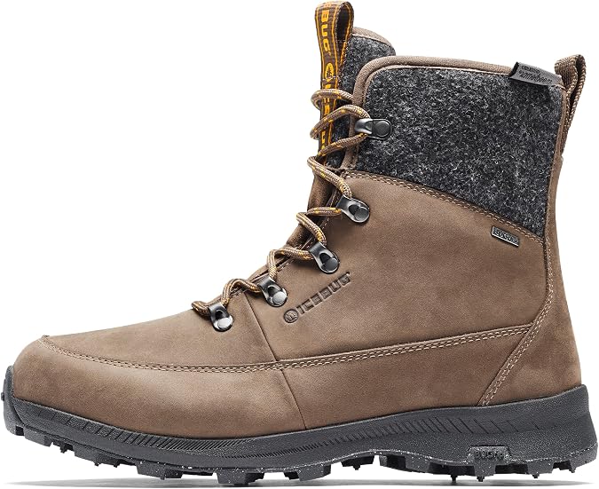 Icebug Womens Adak ReWool BUGrip Winter Hiking Boot with Carbide Studded Traction Sole