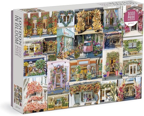 Galison London in Bloom 1000 Piece Puzzle Fun and Challenging Activity with Bright and Bold Artwork of London Decorated in Flowers for Adults and Families