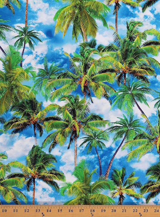 Tropical Escape - Palm Tree Paradise Blue - 12899-55
